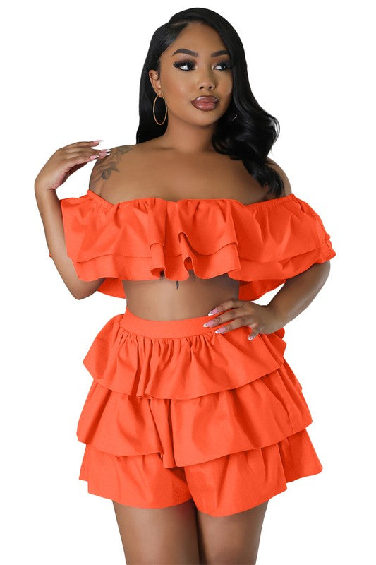 Ruffle Top and Short Set