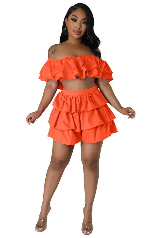 Ruffle Top and Short Set