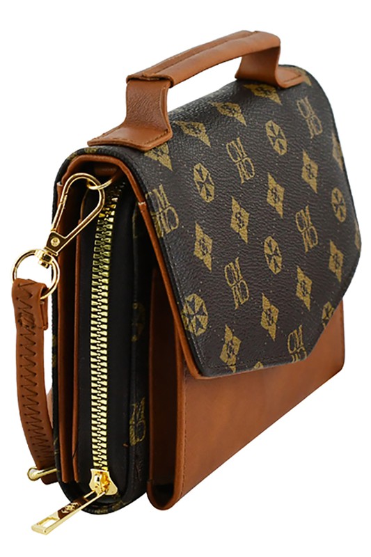 CM Monogram Envelope Flap Crossbody Bag