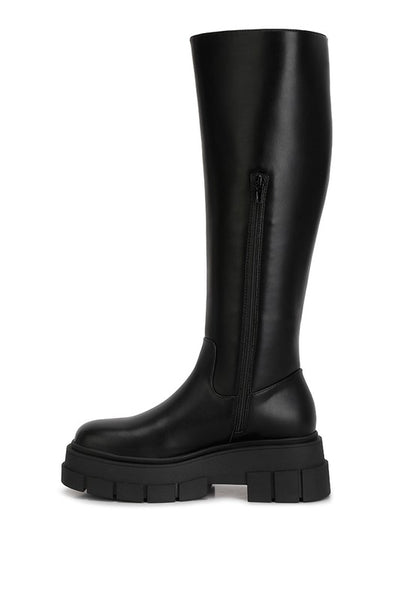 Blume Faux Leather Platform Knee Length Boots