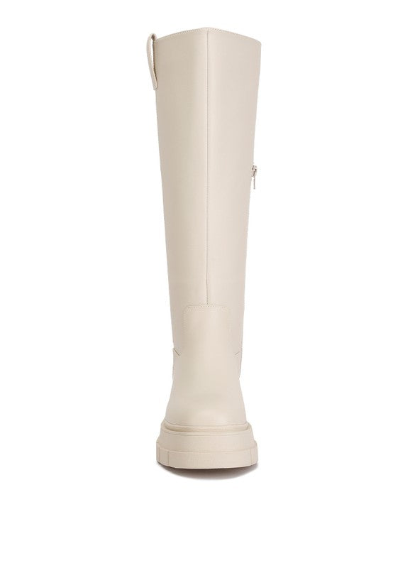 Blume Faux Leather Platform Knee Length Boots