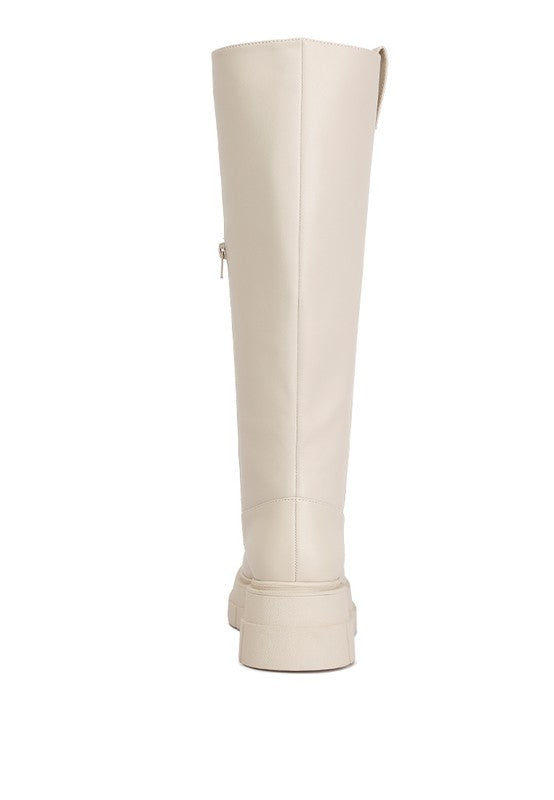 Blume Faux Leather Platform Knee Length Boots