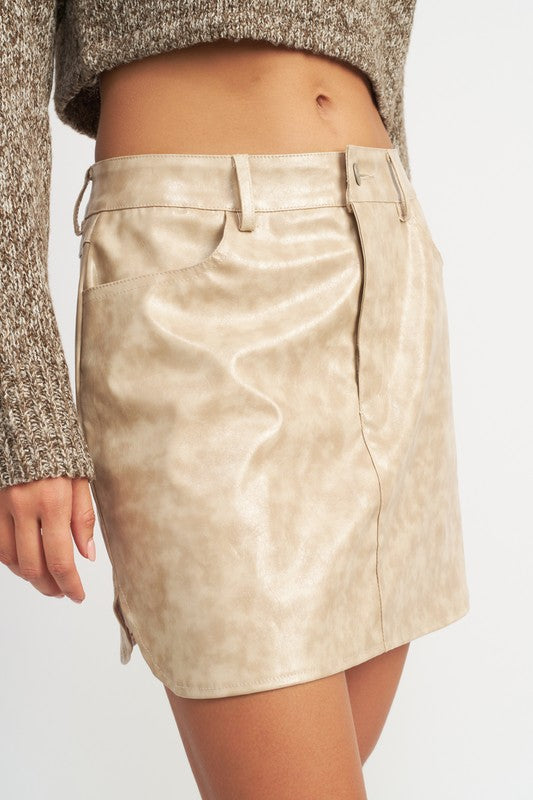 Short Hem Mini Skirt