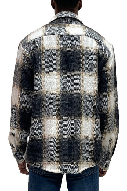 Men's Flannel Shirt Jacket Shacket