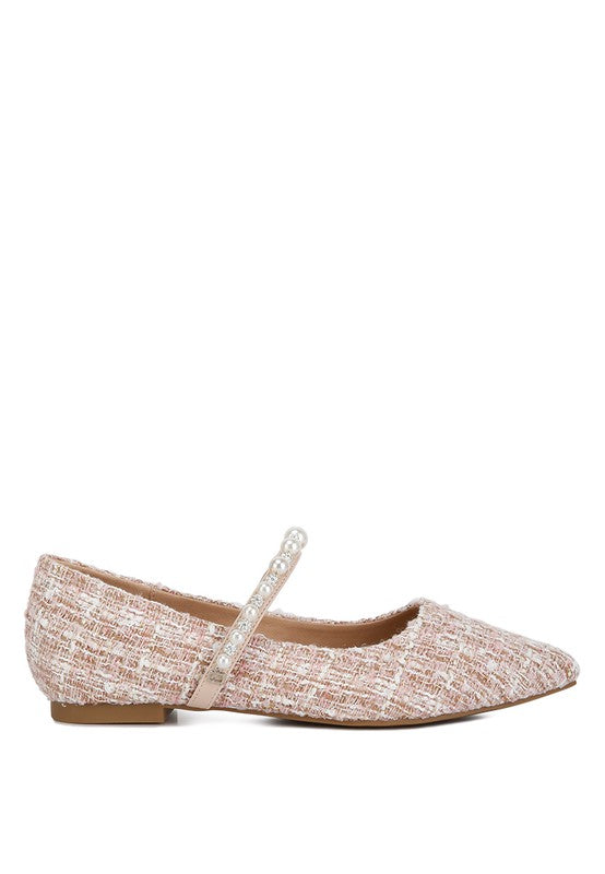 Mowie Tweed Mary Jane Ballet Flats