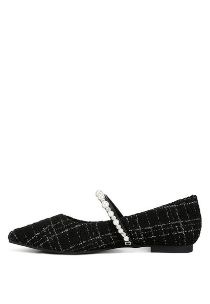 Mowie Tweed Mary Jane Ballet Flats