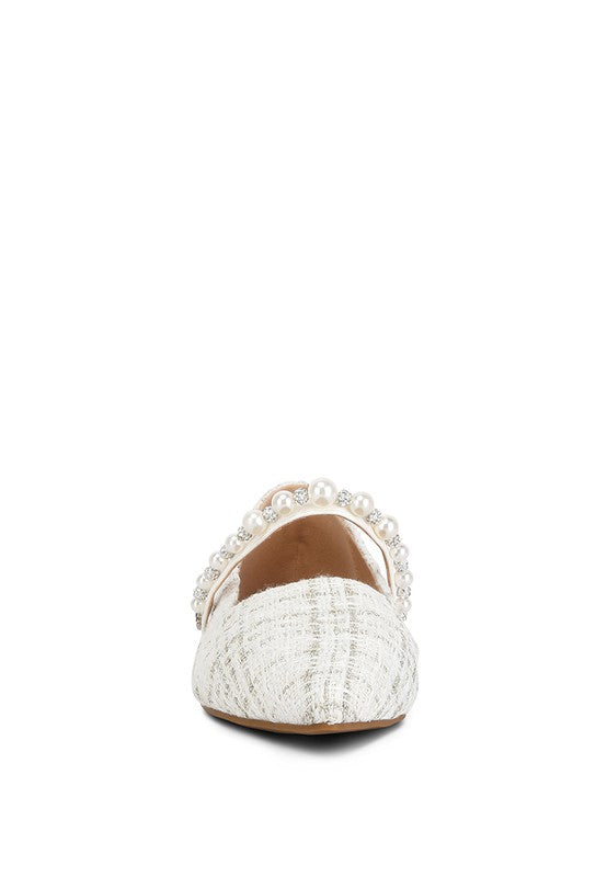 Mowie Tweed Mary Jane Ballet Flats