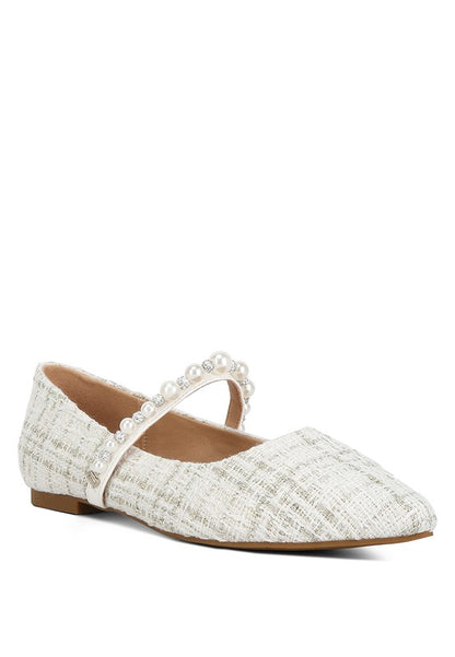 Mowie Tweed Mary Jane Ballet Flats