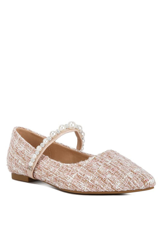 Mowie Tweed Mary Jane Ballet Flats