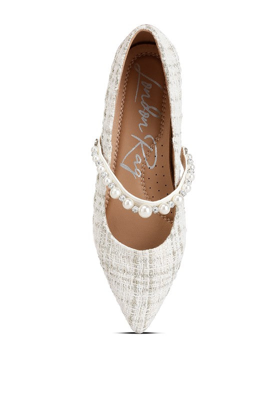 Mowie Tweed Mary Jane Ballet Flats