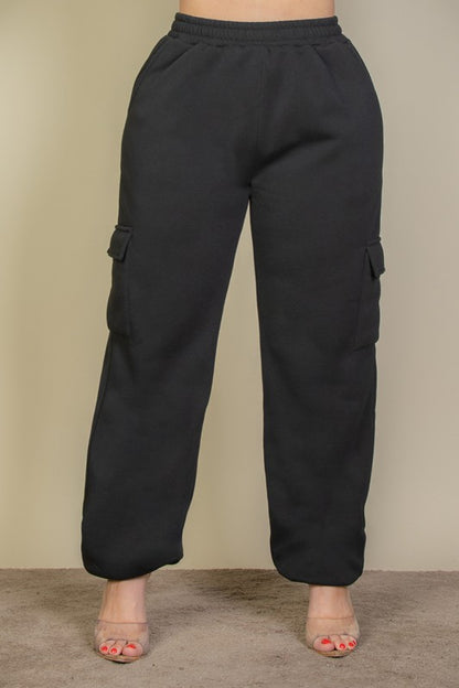 Plus+ Side Pocket Drawstring Waist Sweatpants