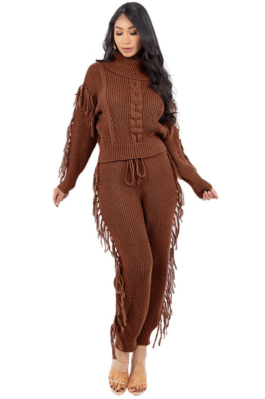 Long Sweater Pant Set