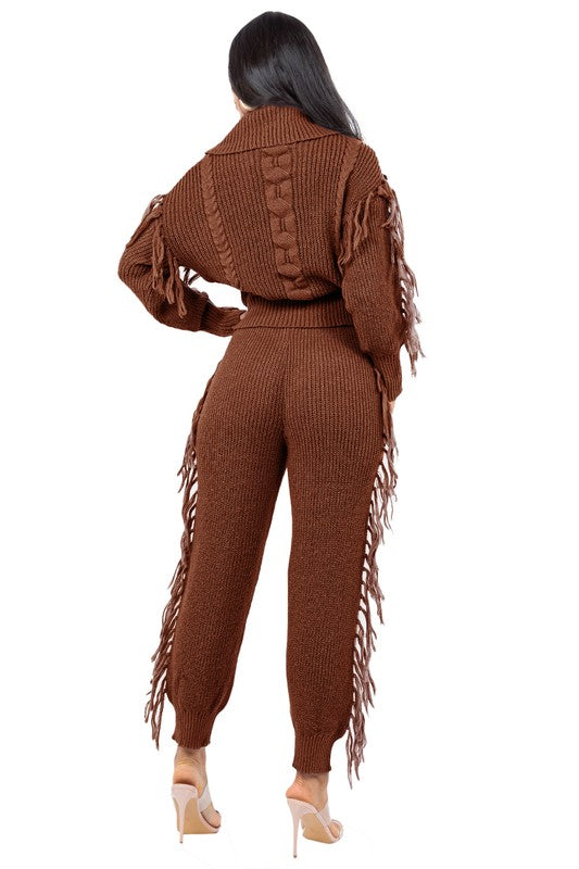 Long Sweater Pant Set