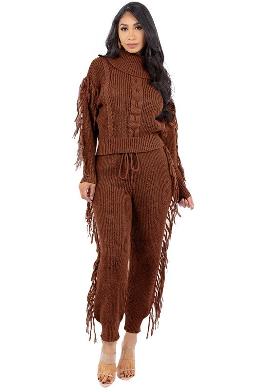 Long Sweater Pant Set