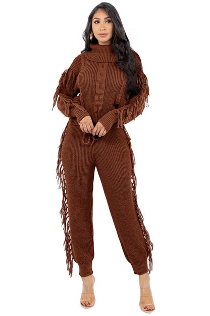 Long Sweater Pant Set