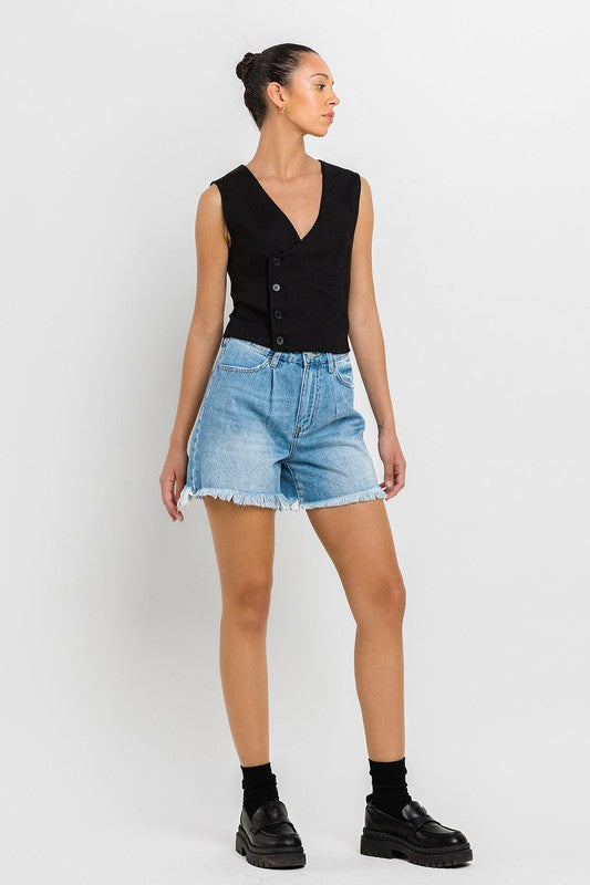 Super High Rise Pleats Shorts