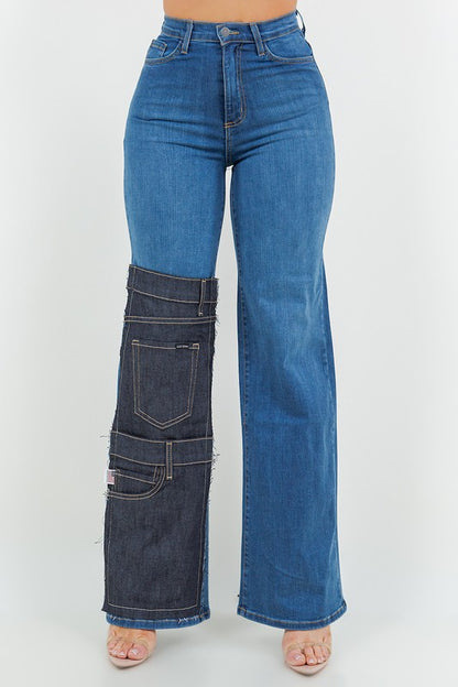 Janet Wide Leg jean in Medium Blue