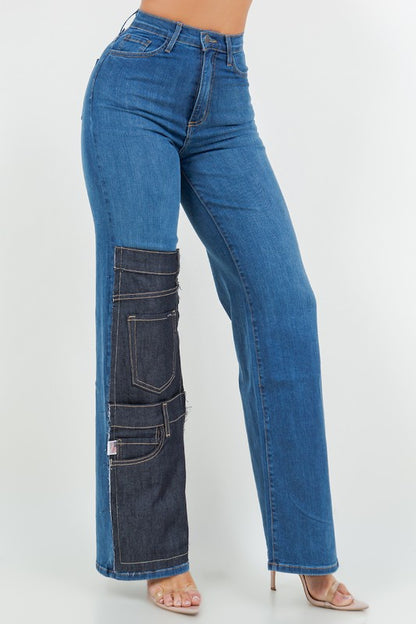 Janet Wide Leg jean in Medium Blue