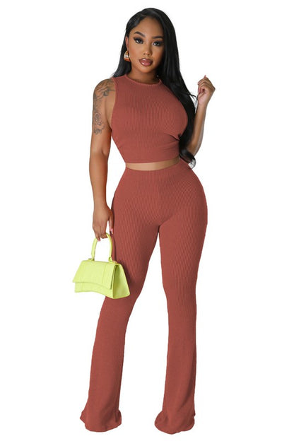 FASHION TWO PIECE PANTS SET