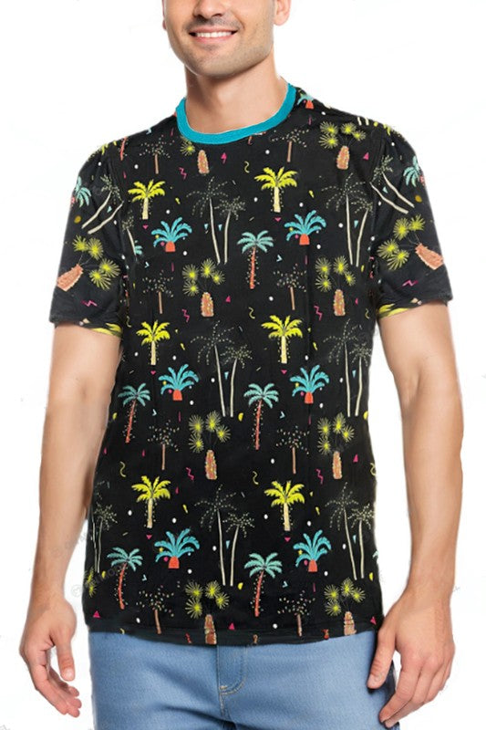 Men's Allover Print Short Sleeve T-shirt