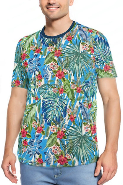 Allover Print Short Sleeve Men's T-Shirt