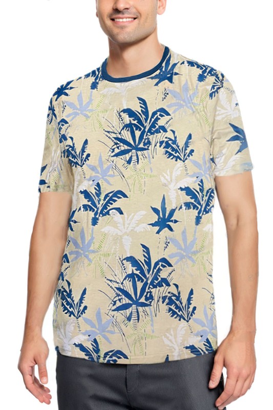 Allover Print Short Sleeve Men's T-Shirt