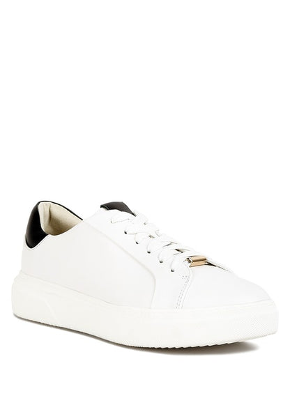 Schick Lace Up Leather Sneakers