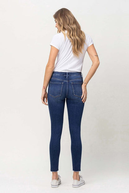 Mid Rise Crop Skinny Jeans