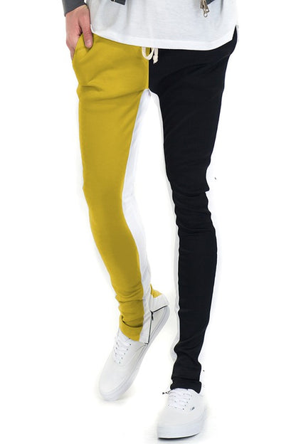 Men's Slice Two Tone Color Block Joggers