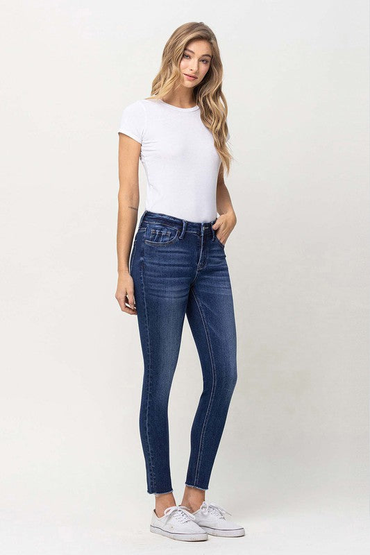 Mid Rise Crop Skinny Jeans