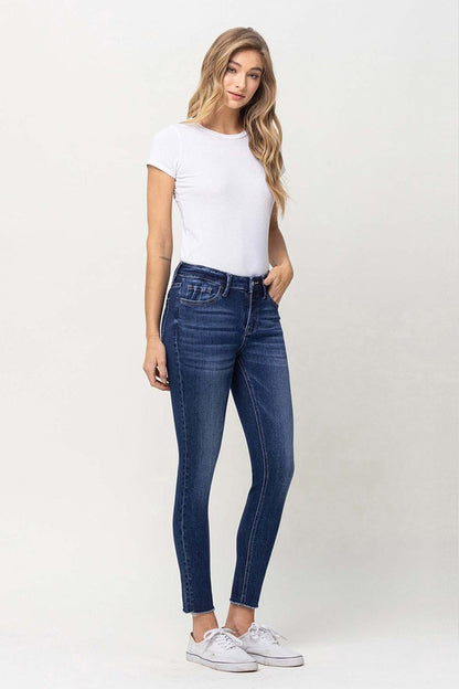 Mid Rise Crop Skinny Jeans