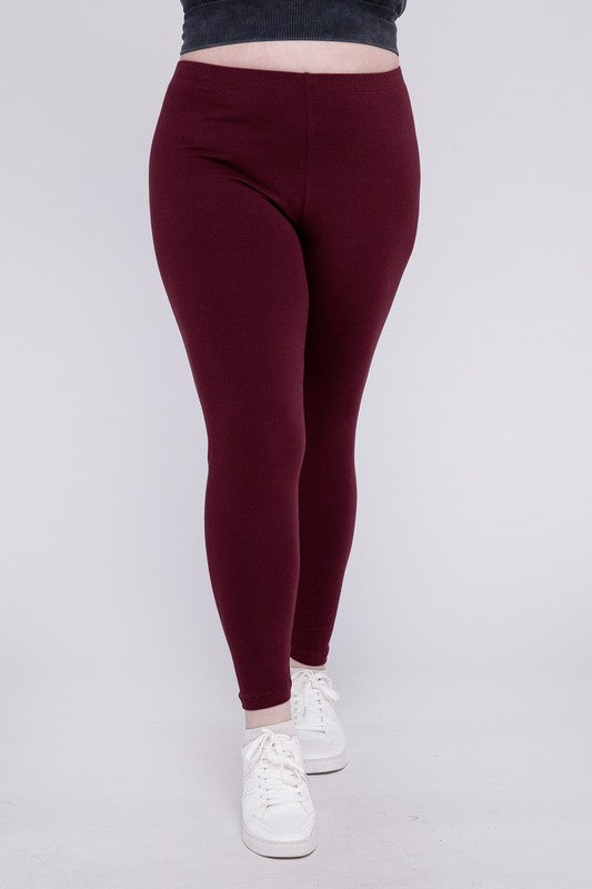 Plus+ Premium Cotton Full Length Leggings