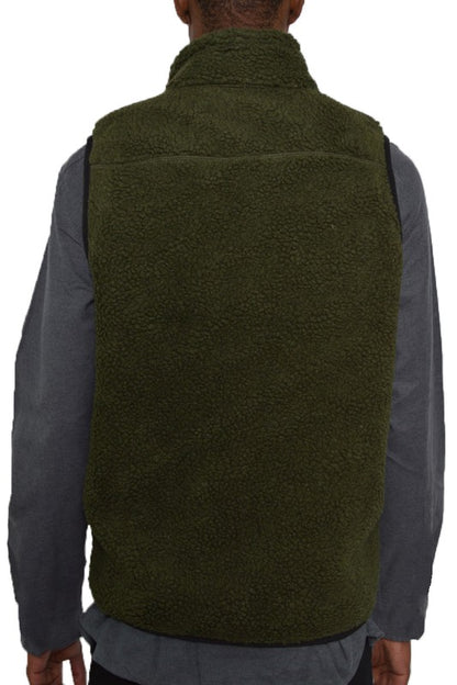 Men's Padded Sherpa Fleece Vest