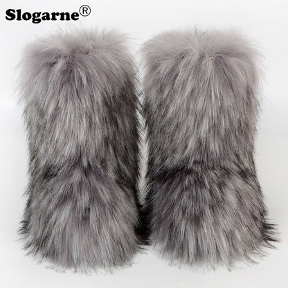 Fluffy Faux Fur Boots