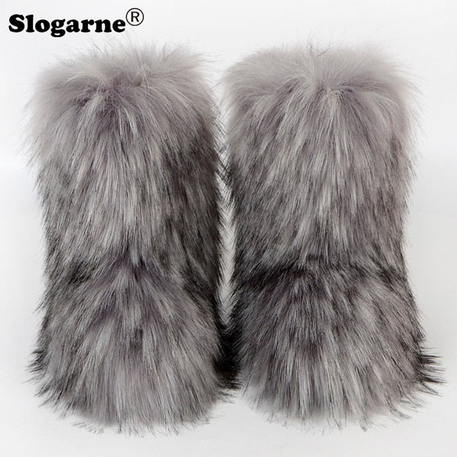 Fluffy Faux Fur Boots