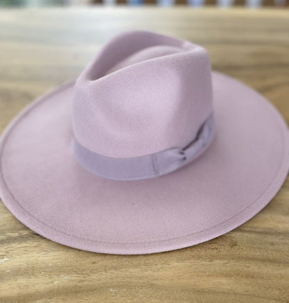 Wide brim panama hat in vegan felt LOVBAG