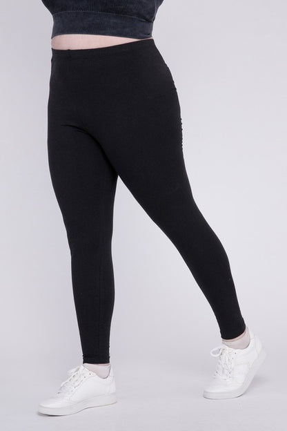 Plus+ Premium Cotton Full Length Leggings