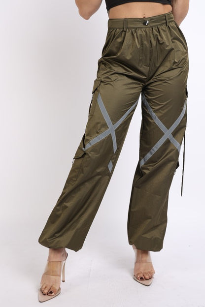 Windbreaker Pants With Reflective Detail