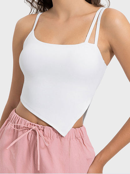 Slit Asymmetrical Neck Active Cami