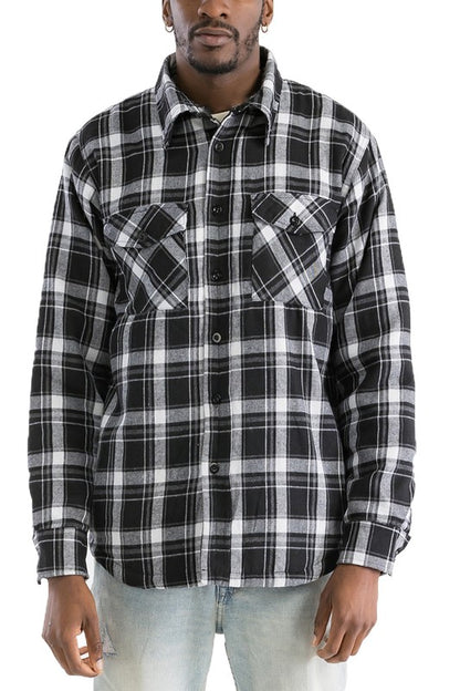 Men's Quilted Padded Flannel