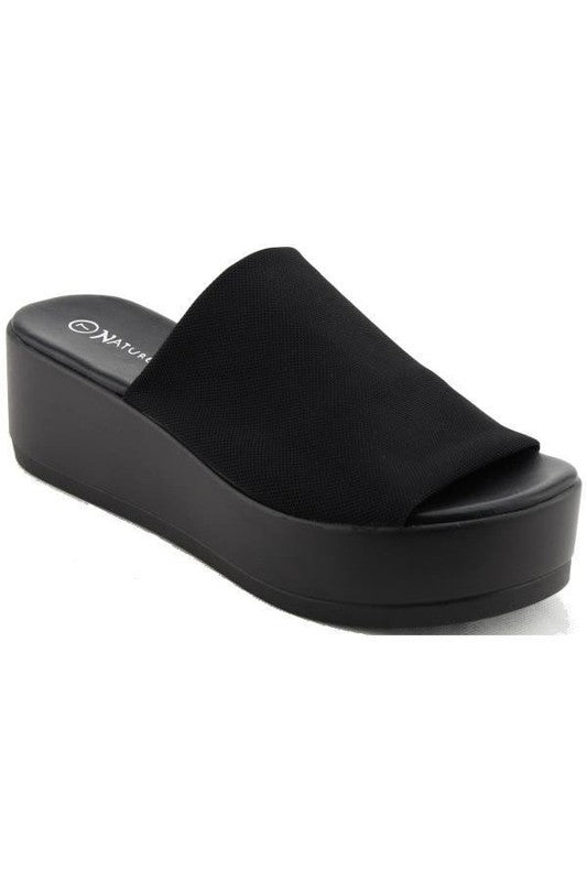 Slip On Peep Toe Platform Sandal FASHION EMPORIO INC