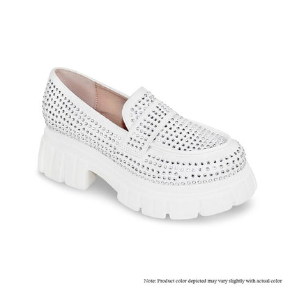 Studs All Over Chunky Sole Loafers