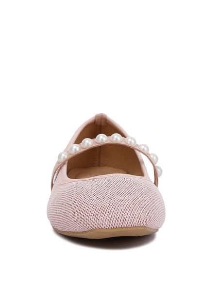 Sassie Pearl Embellished Ballerina Flats