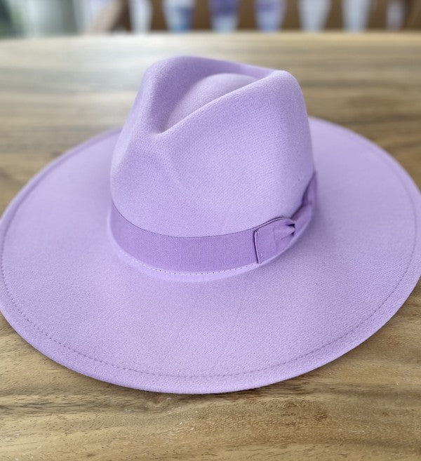 Wide brim panama hat in vegan felt LOVBAG