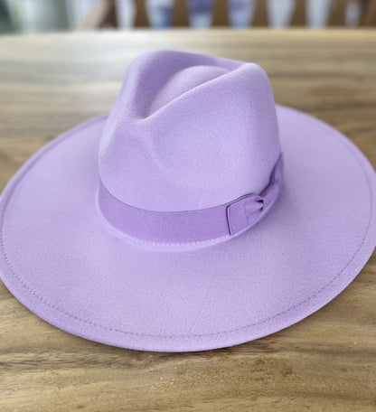 Wide brim panama hat in vegan felt LOVBAG