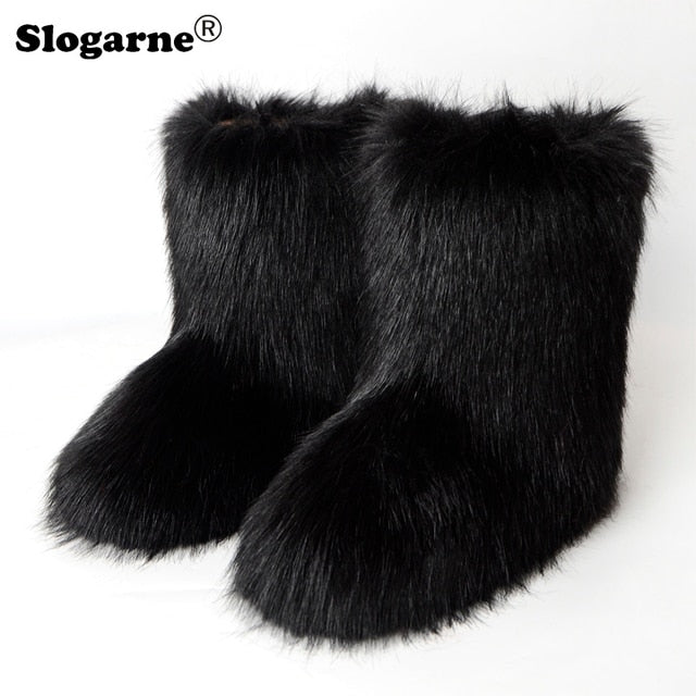 Fluffy Faux Fur Boots