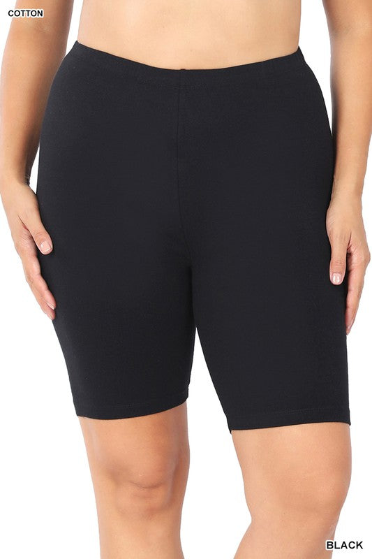 Plus+ Premium Cotton Biker Shorts