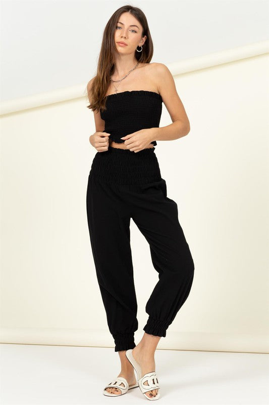 Let Love Smmocked Top & Trouser Set