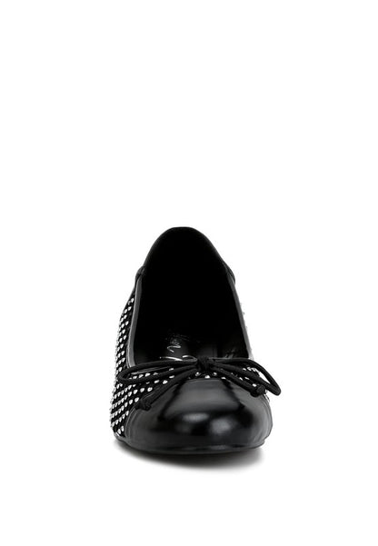 Tudum Rhinestone Detail Mesh Ballerinas