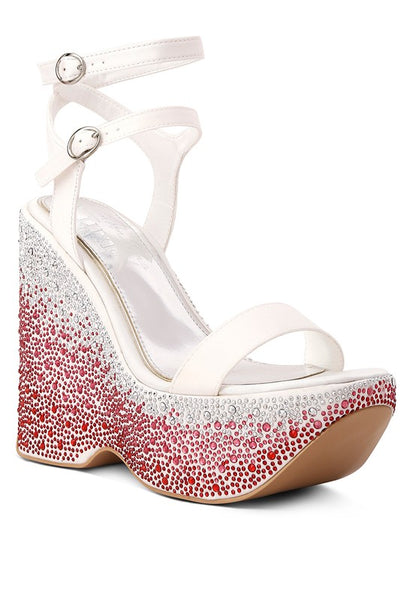 Richness Embellished High Wedge Sandals